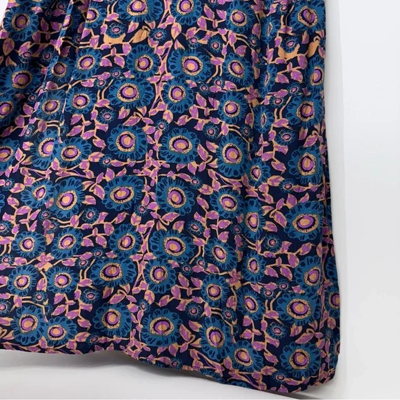 Natural Life Blue Purple Orange Dark Floral Long Sleeve Maxi Dress Nwt Size XL - Picture 14 of 16